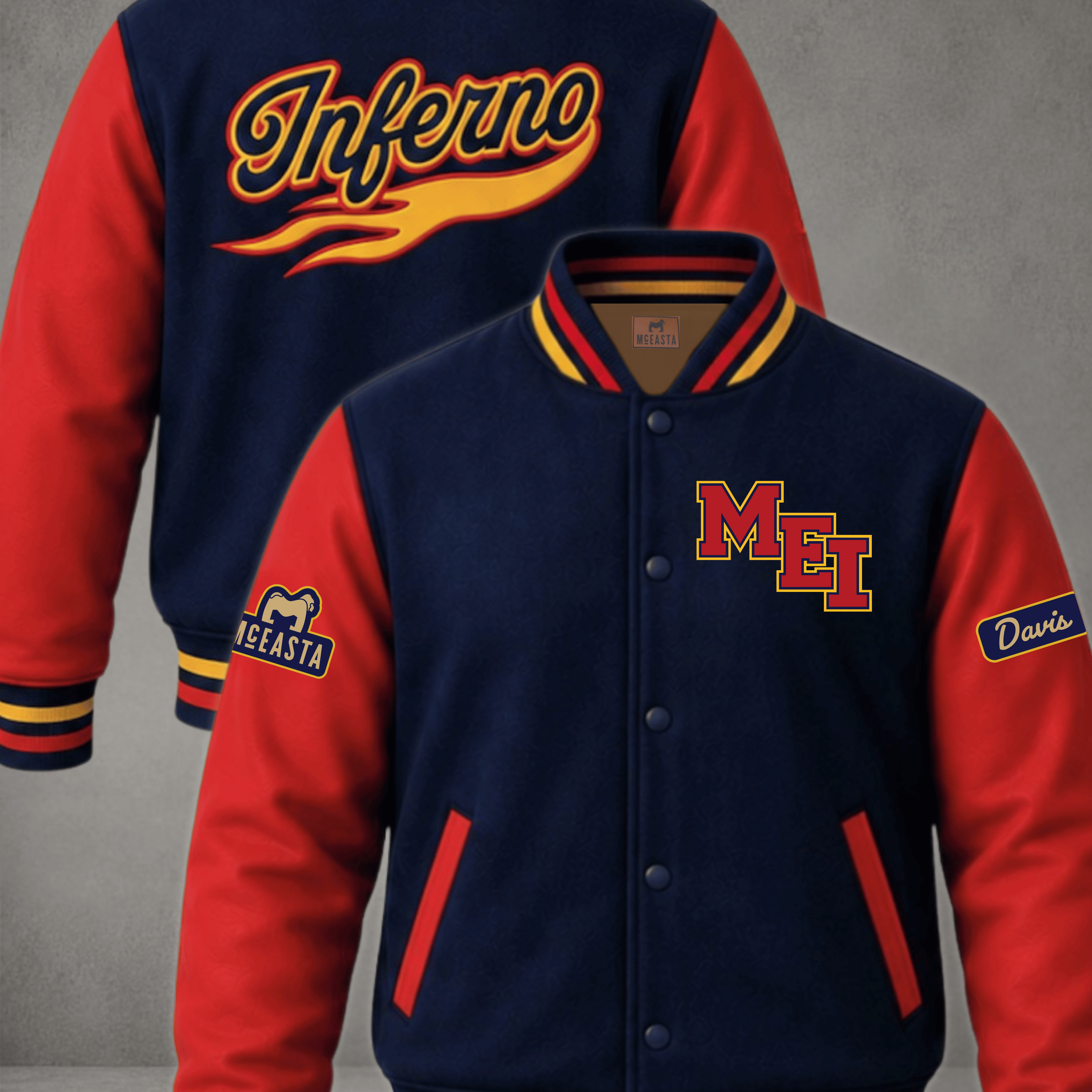 Inferno Vintage Letterman Jacket